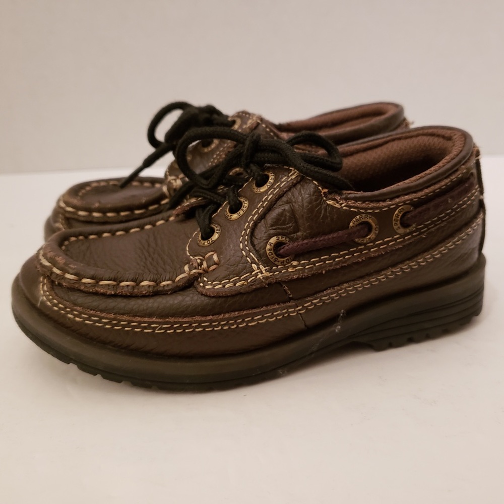 🔥Sperry Mini Boat Lug 3 Eye Toddler Boys Shoe 9.5